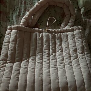 Elegant Pink Quilted Tote Bag